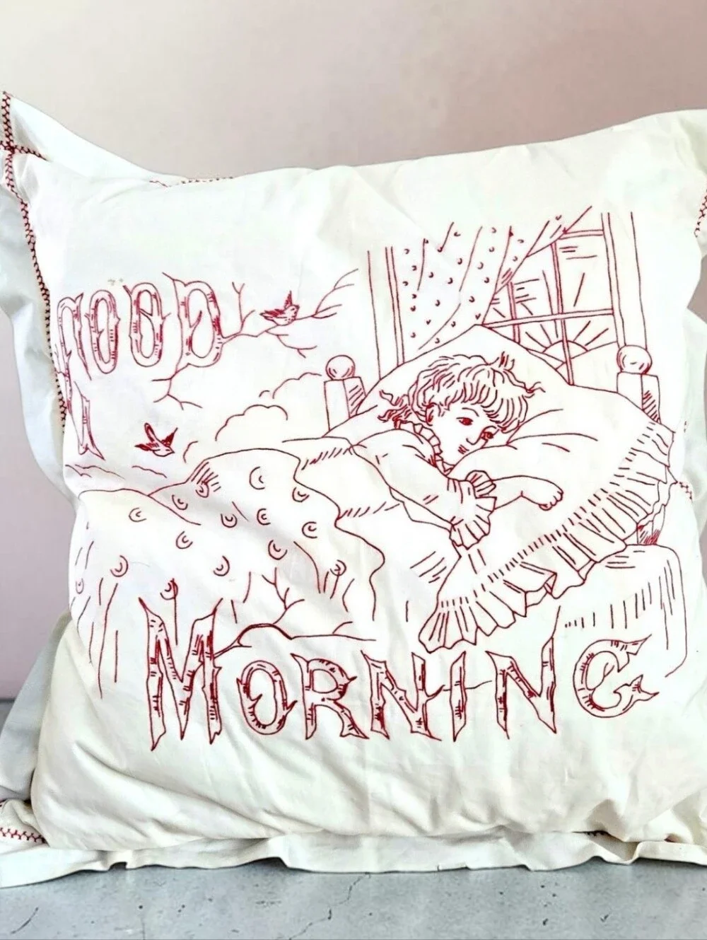 Large Vintage Children's Pillow 